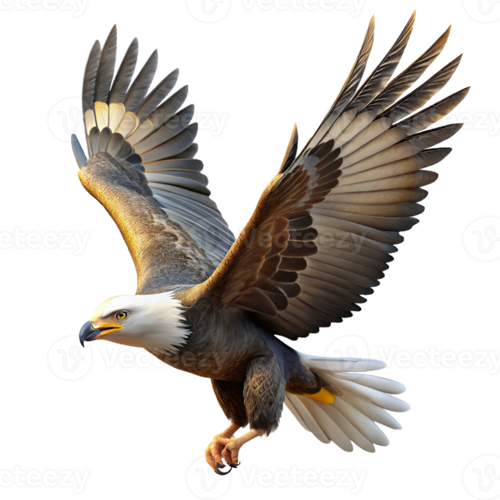 beautiful traditional A majestic eagle soaring through the sky, dynamic lighting, wildlife photography style original png