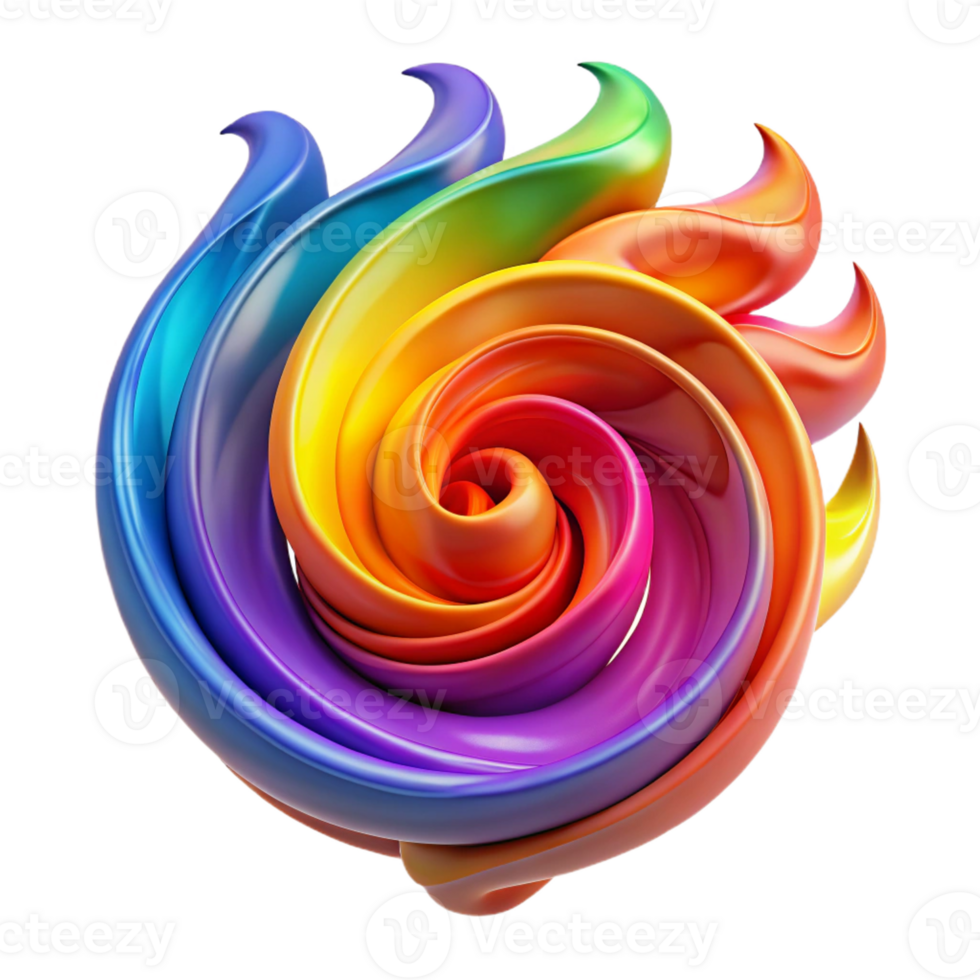 beautiful contemporary A swirling vortex of colorful, fractal flames, rising upwards in a dynamic, abstract expressionist style exclusive png