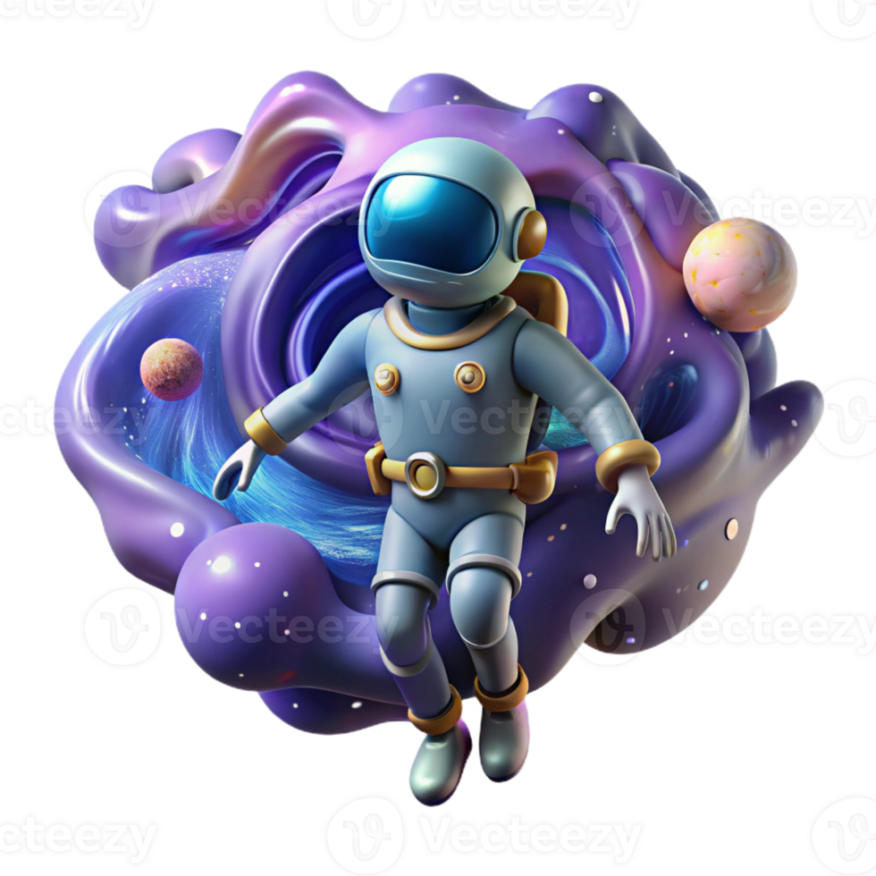 impressive traditional A lone figure in a spacesuit floating in the vastness of space, surrounded by swirling nebulae and distant galaxies. Digital painting style 4K png