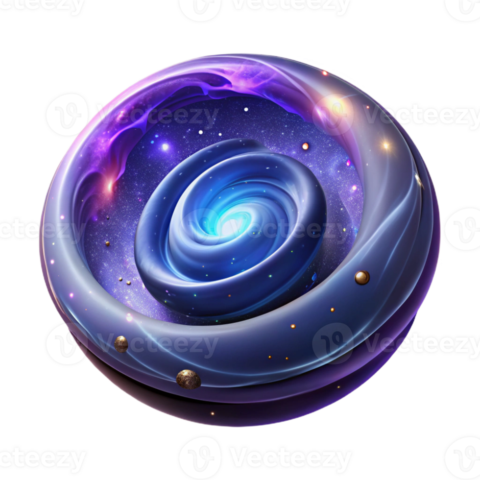 extraordinary contemporary A swirling vortex of cosmic dust and gas, illuminated by distant stars, with a majestic, astronomical style high quality png