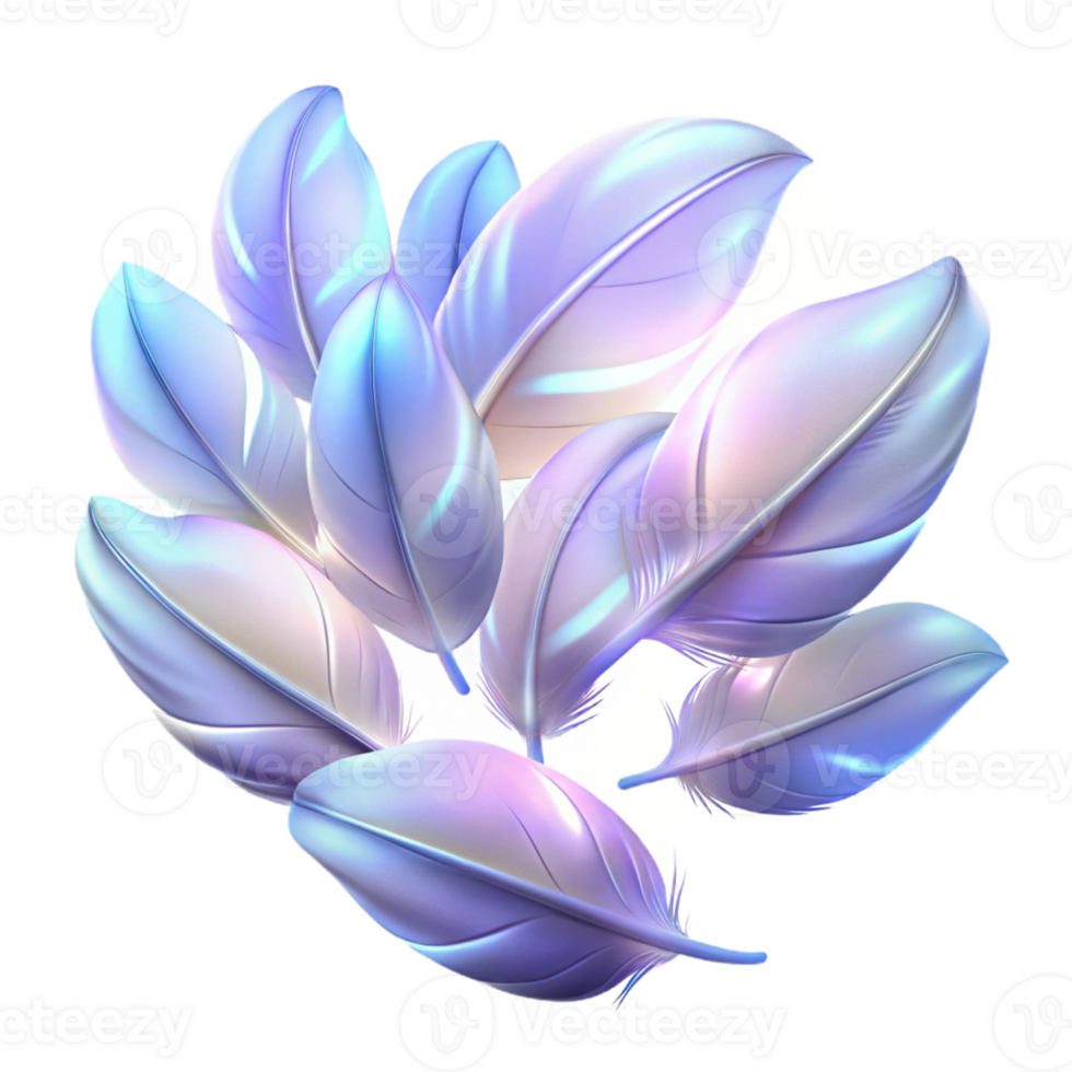 elegant rustic A field of floating, translucent feathers, illuminated by a soft, ethereal glow, in a mystical, romantic style detailed png