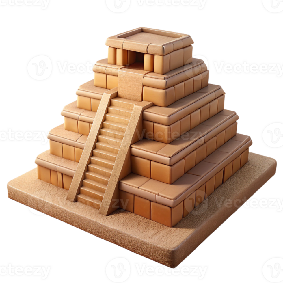 impressive traditional A colossal ziggurat temple made of sandstone blocks, harsh desert sunlight, ancient Mesopotamian style authentic png