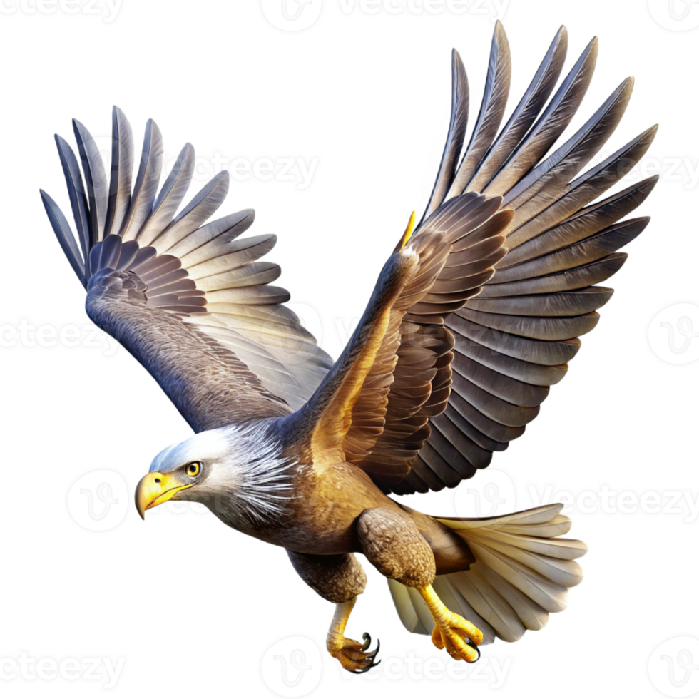 serene classic A majestic eagle soaring through the sky, dynamic lighting, wildlife photography style high resolution png