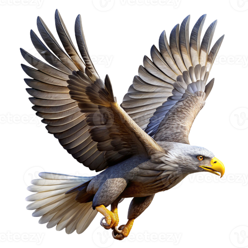 wonderful abstract A majestic eagle soaring through the sky, dynamic lighting, wildlife photography style exclusive png