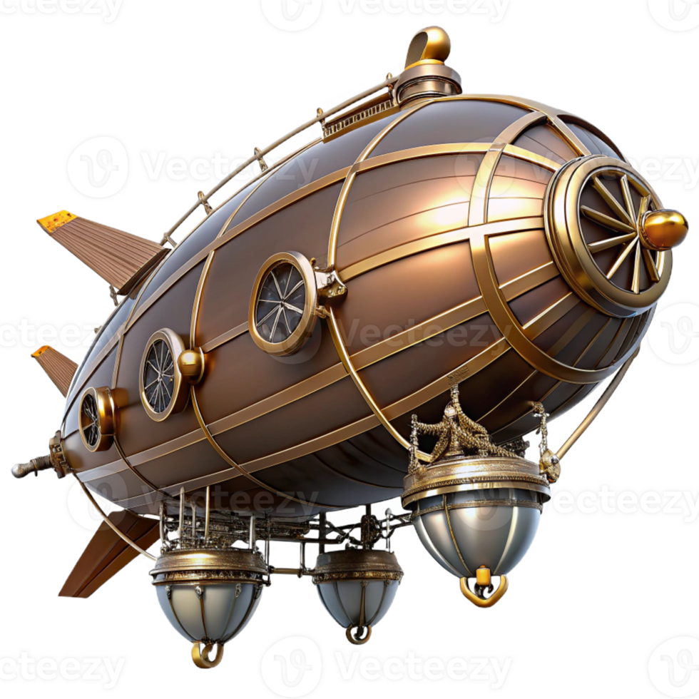 dramatic artistic A steampunk zeppelin, intricate design, propellers spinning, searchlight beam cutting through the darkness highly detailed, cinematic professional png