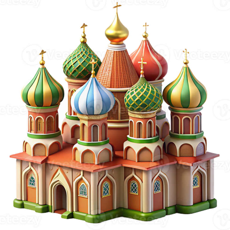 beautiful abstract Russian Revival church, colorful onion domes, intricate ornamentation, soft daylight, highly detailed, Russian Revival style detailed png
