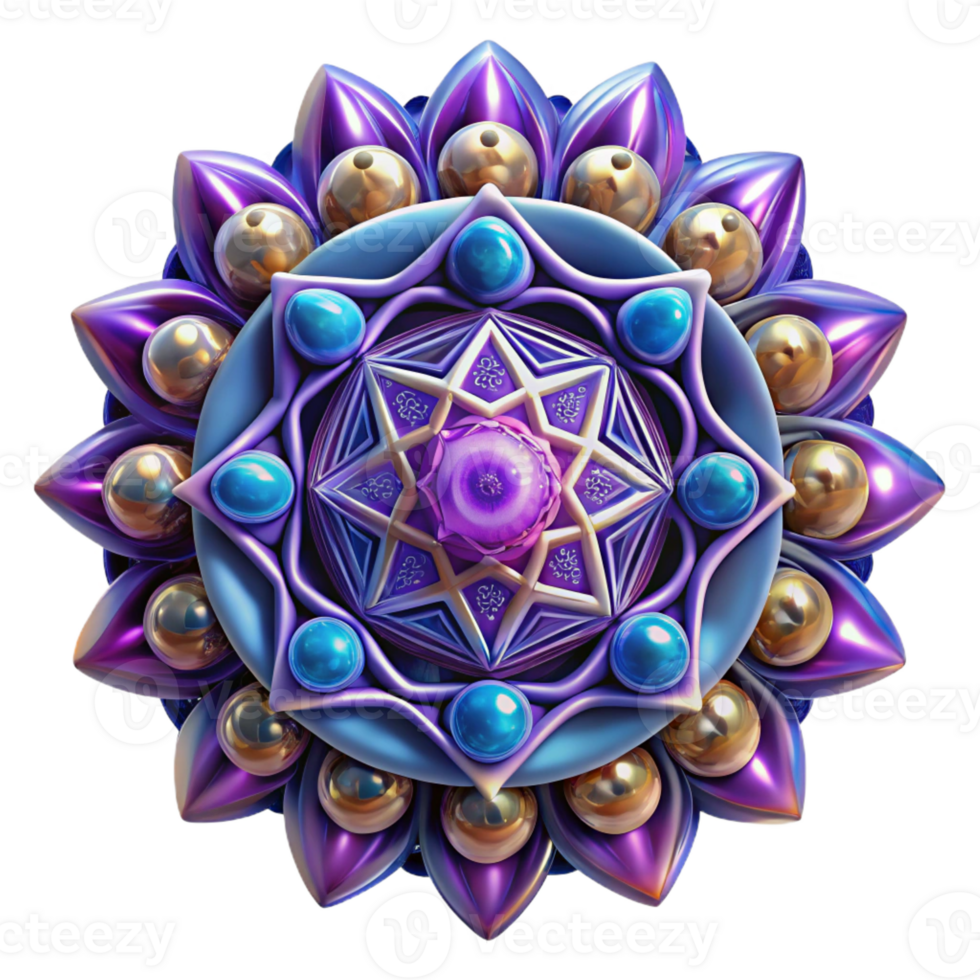 dramatic modern An intricate mandala formed by floating runes and celestial bodies, pulsating with vibrant energy, in a psychedelic, visionary art style detailed png