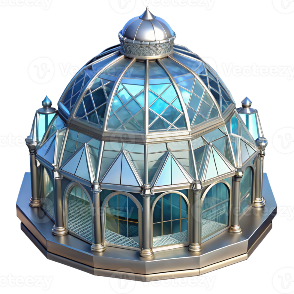 beautiful abstract Crystal palace, intricate glass and metal structure, light-filled interior, futuristic architecture exclusive png