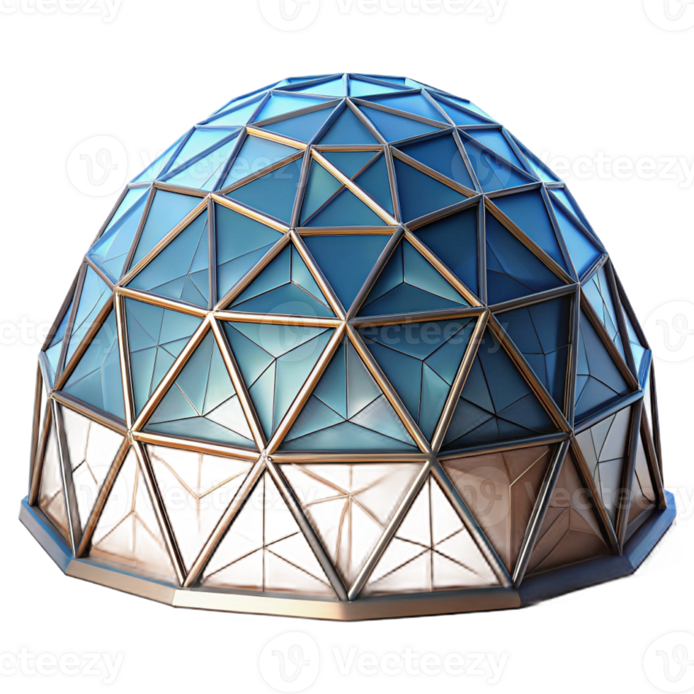 vibrant rustic Geodesic dome, futuristic architecture, geometric structure, innovative style premium png