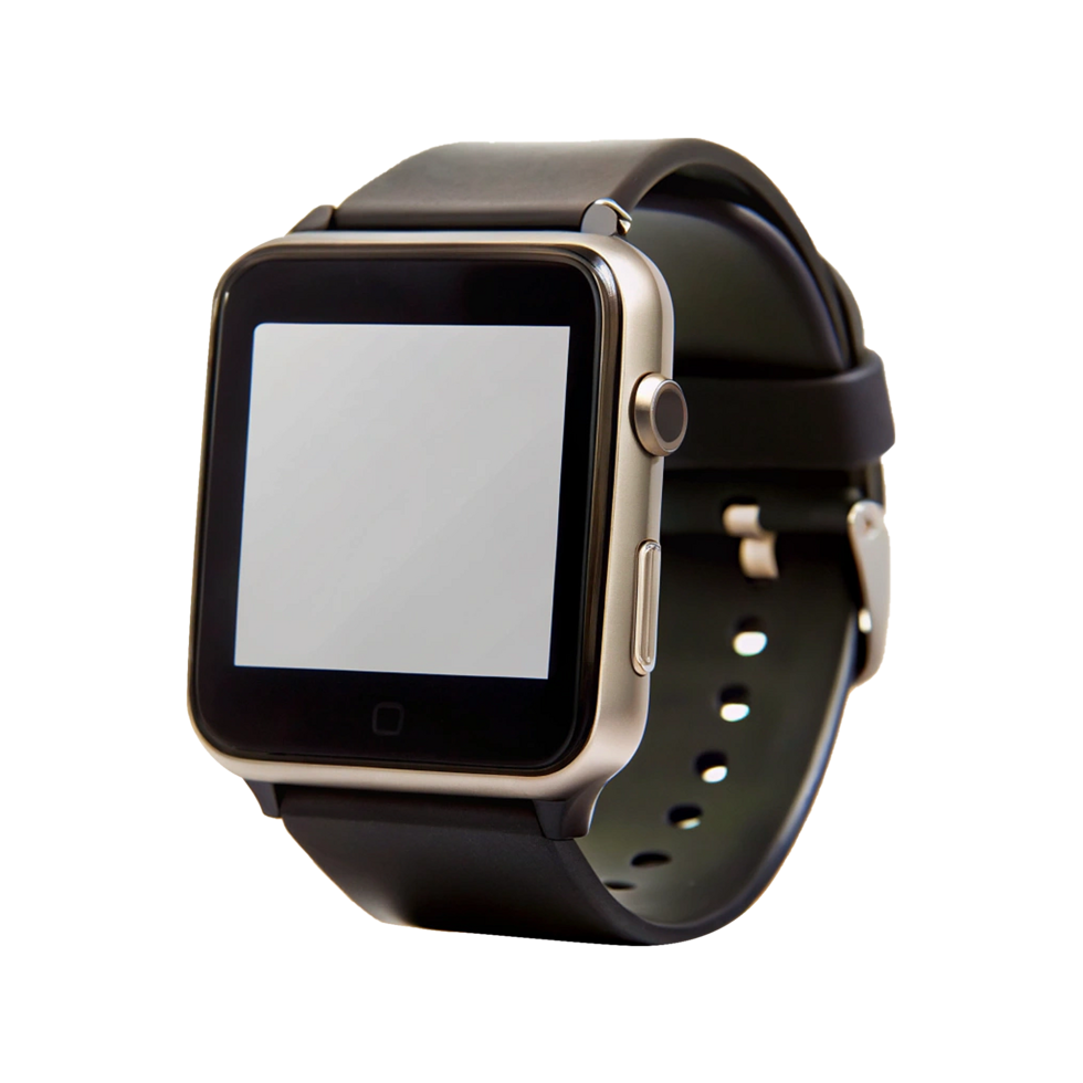 Sleek Blue Smartwatch with Modern Design and Stylish Band png