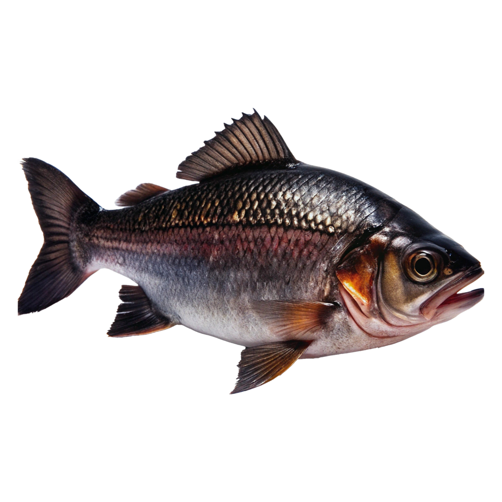 Closeup of a Striking GoldenBrown Freshwater Fish with Vibrant Fins png