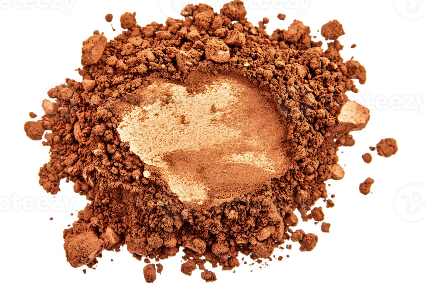 Brown Cosmetic Loose Powder Texture with a Transparent Background for Beauty and Makeup Products Presentation png