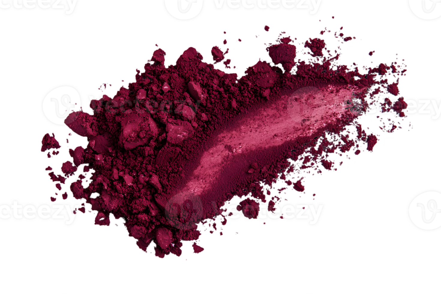 Crushed Purple Eyeshadow Pigment on Isolated Black Backdrop for Beauty and Fashion Projects and Cosmetic Applications png