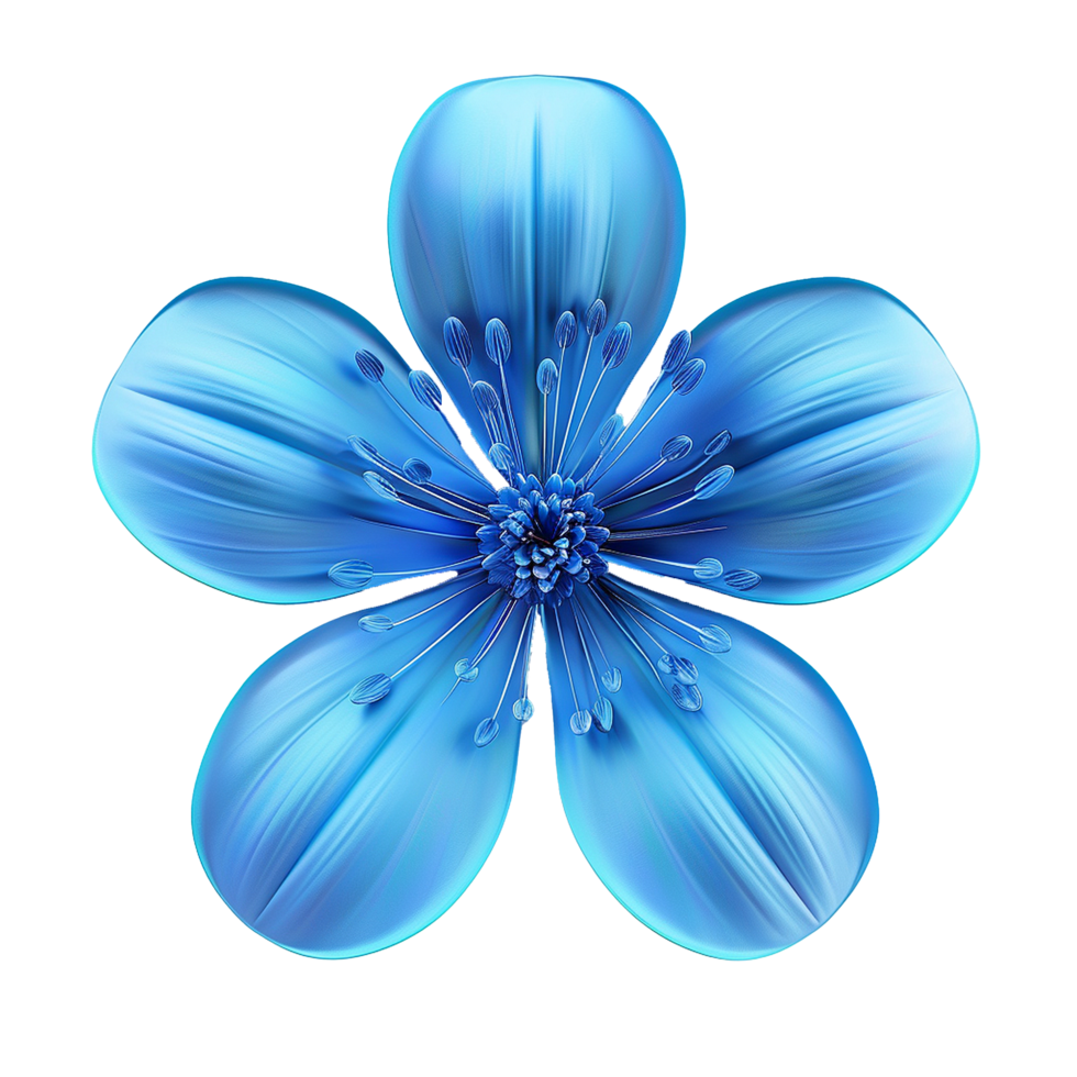 Stunningly Vibrant Blue Flower Closeup Detailed Image