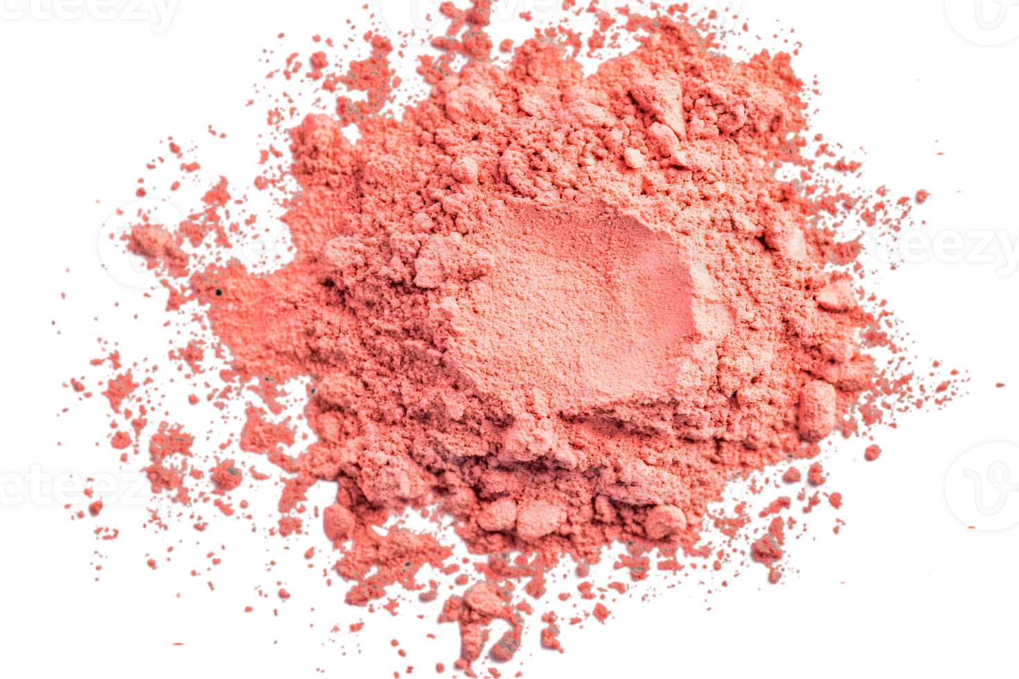 Coral Powder Makeup Texture on a Black Background Cosmetics for Beauty and Fashion Photography Isolated with Vibrant Pigment Rich Colors png
