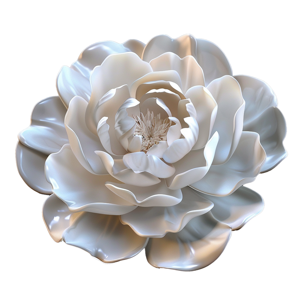 Elegant White 3D Floral Wall Art Sculpture, Modern Home Decor, Luxurious Peony Flower Design, Premium Quality, Intricate Details, Realistic Texture, Chic and Stylish, Beautiful Blossom, Perfect Gift png
