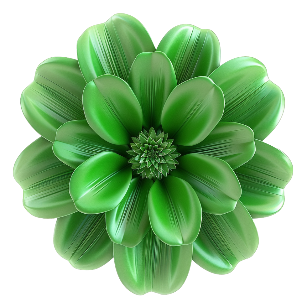 A Stunningly Realistic Emerald Green Flower with Vivid Petals png
