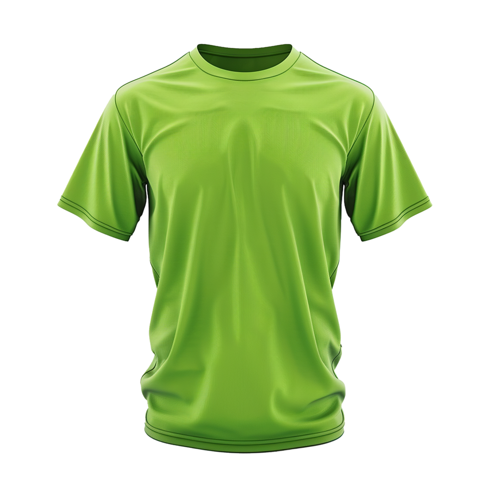 HighQuality Lime Green Short Sleeve TShirt Mockup for Design Presentation and Branding png
