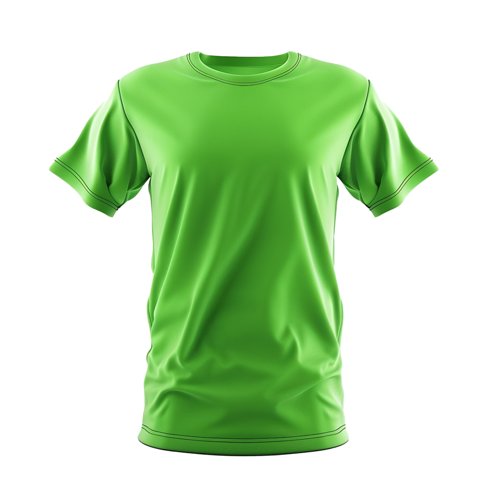 reen Short Sleeve TShirt Mockup for Apparel Design png