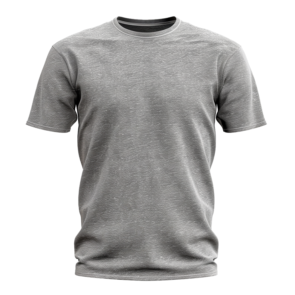 HighQuality Gray Heather Short Sleeve TShirt Mockup for Apparel Design and Branding png