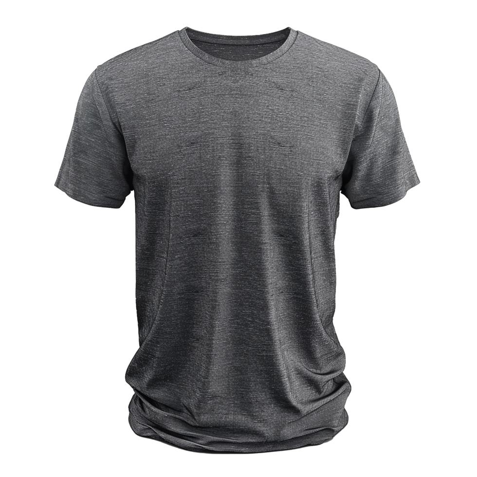 HighQuality Charcoal Grey Heather Short Sleeve TShirt Mockup for Apparel Design png