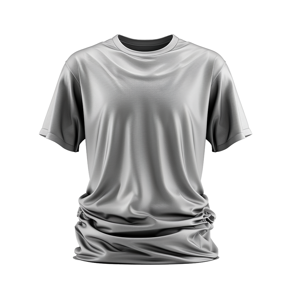 HighResolution Mockup of a Gray Crew Neck TShirt, Perfect for Design Presentations and Branding png