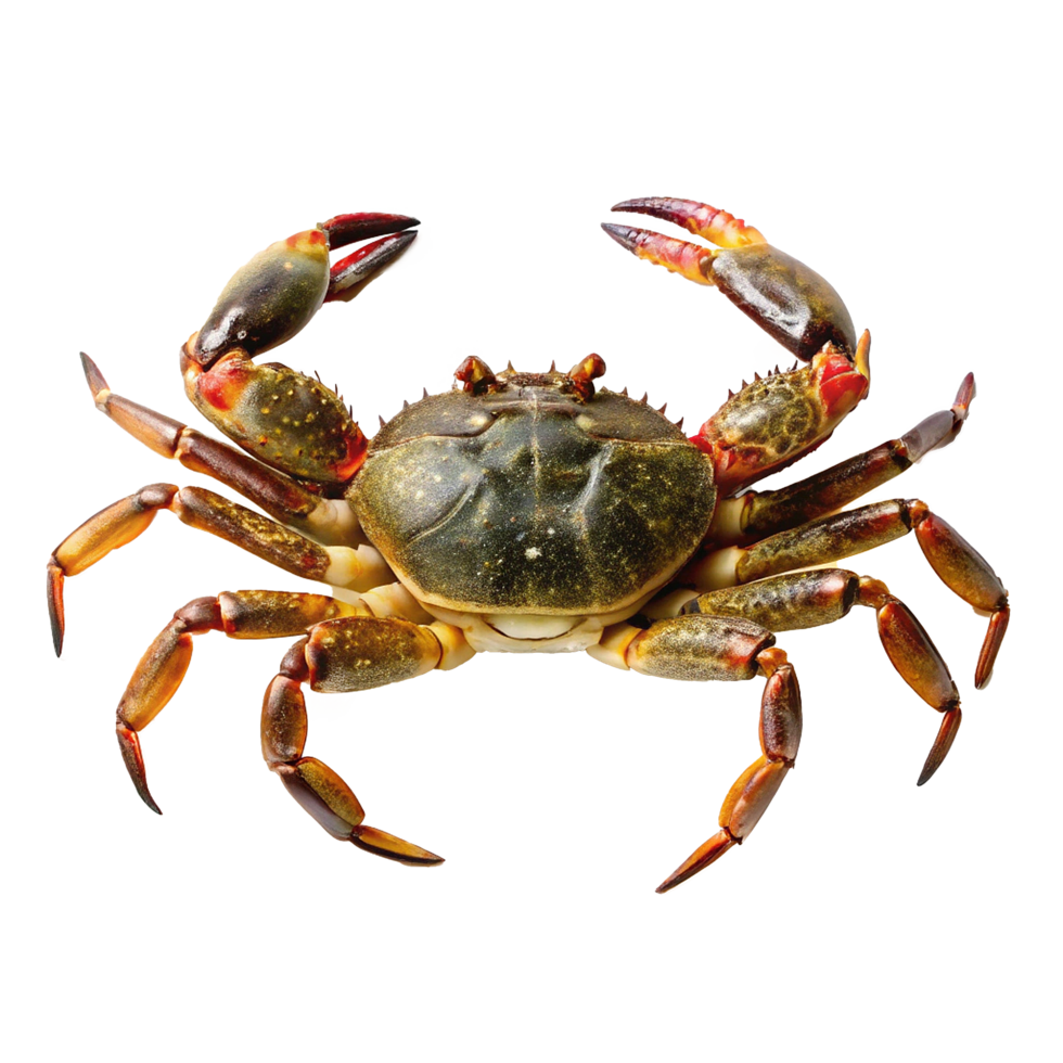 A Detailed Close Up View of a Large Delicious Crab png