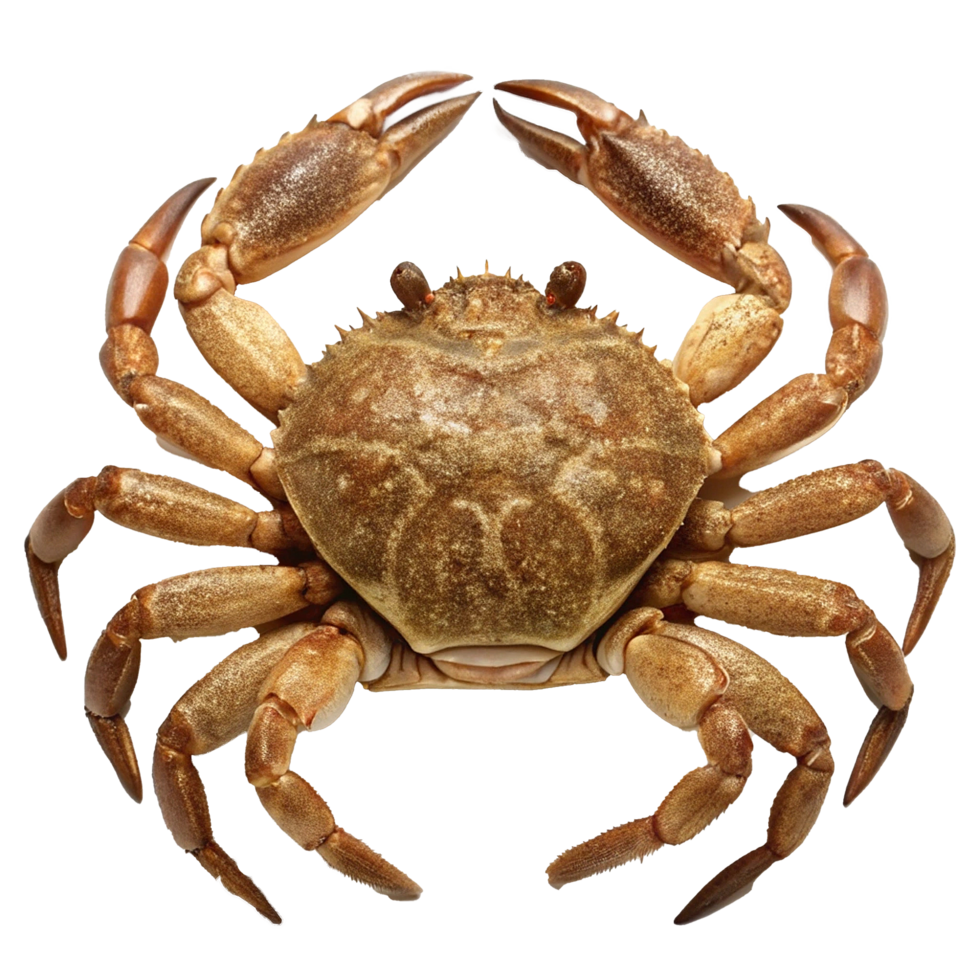 A Detailed CloseUp View of a Large Brown Crab png