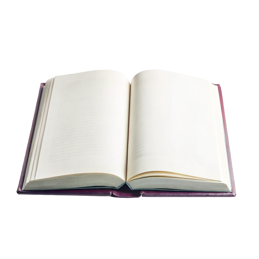 Open Book with Blank Pages Ready for Writing or Reading png