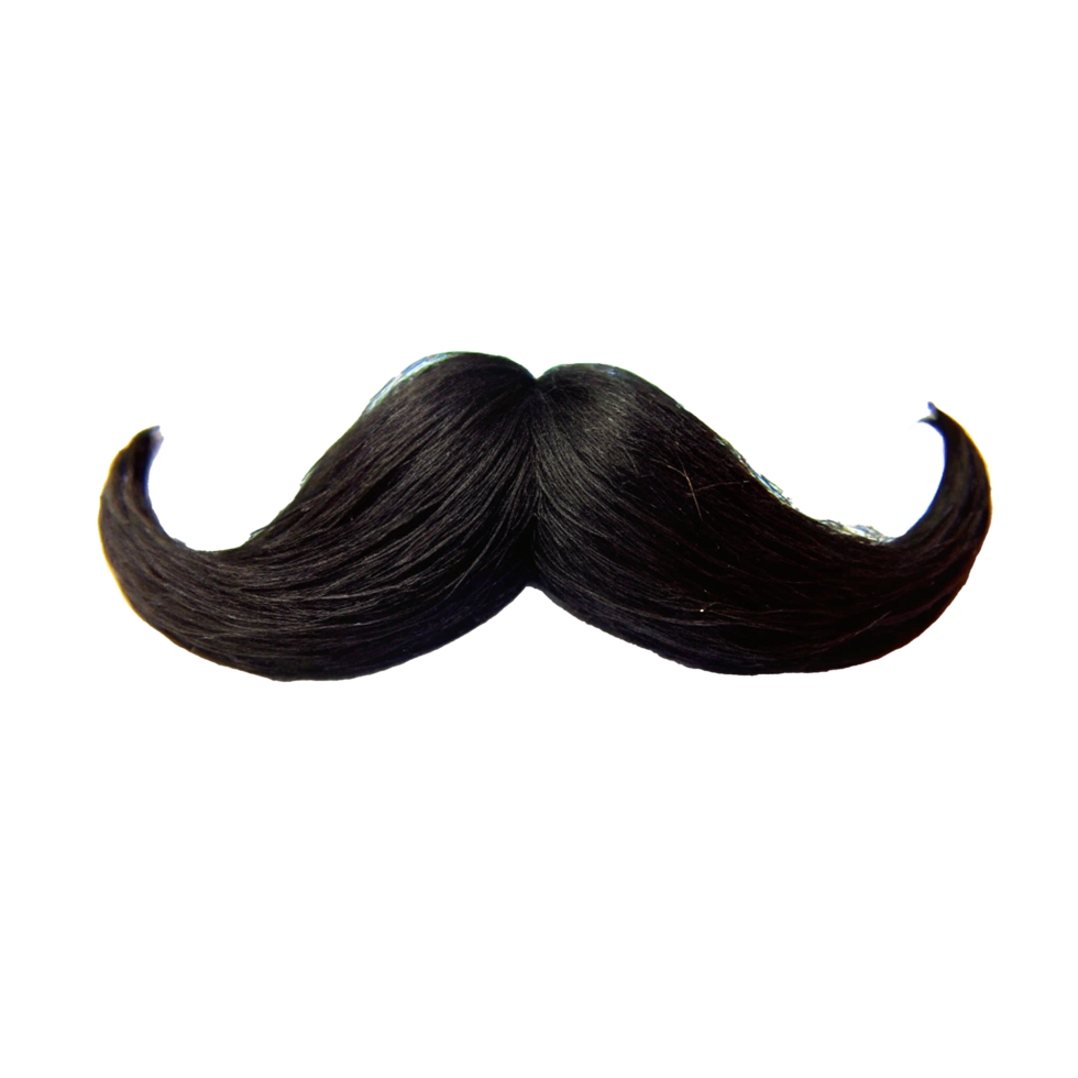 A Luxurious Black Handlebar Mustache for Your Costume or Cosplay png