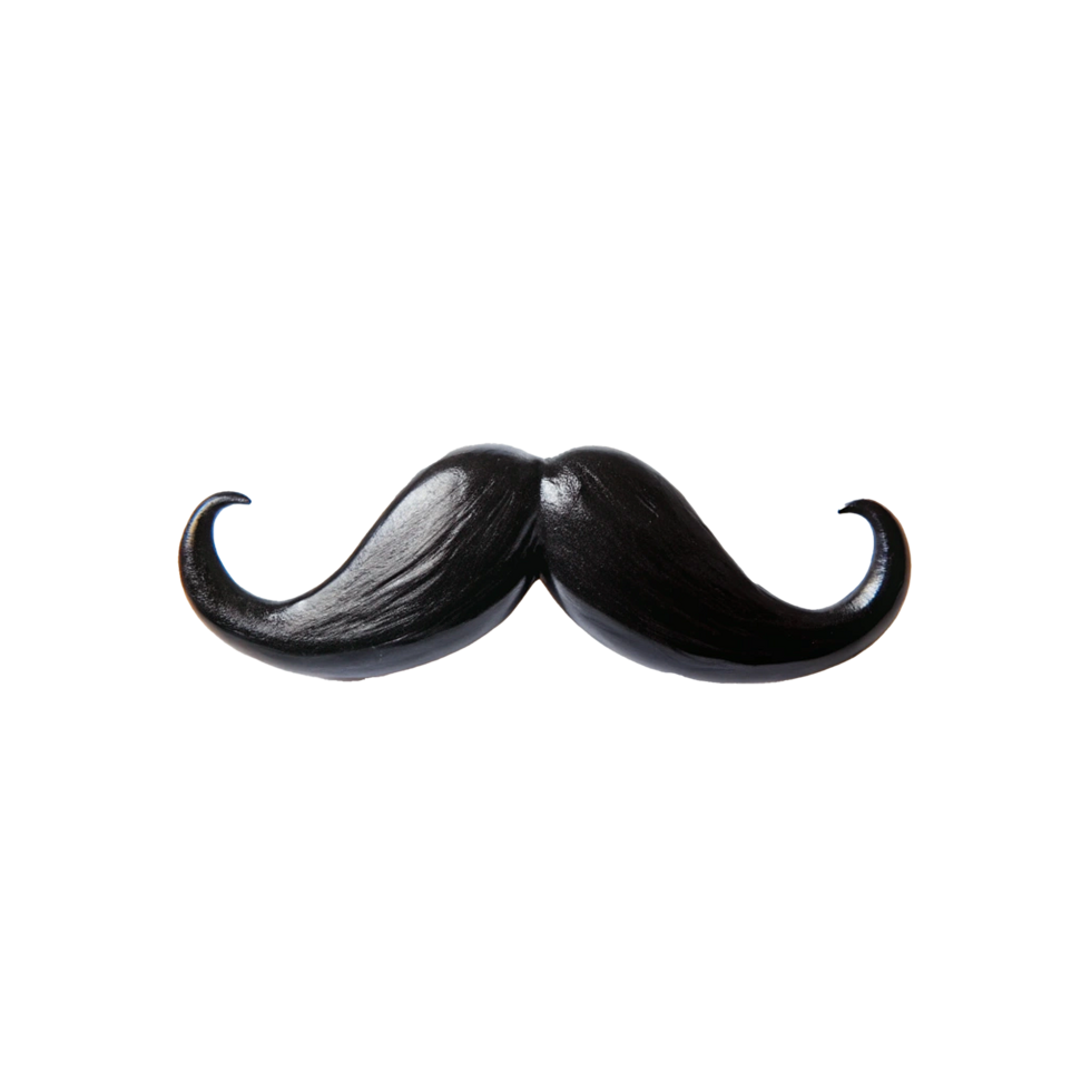 A Classic Black Handlebar Mustache, a Symbol of Elegance and Style png