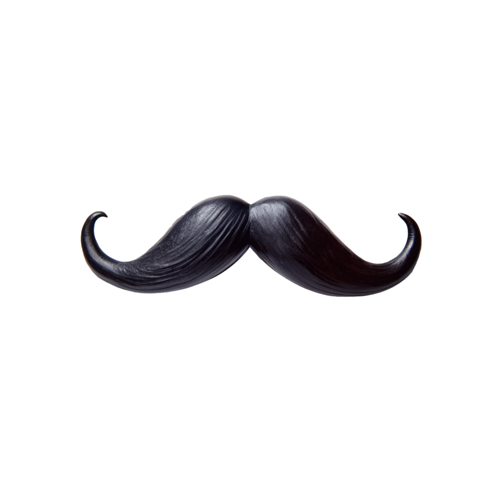 A Magnificent Black Handlebar Mustache for Costume Parties and More png