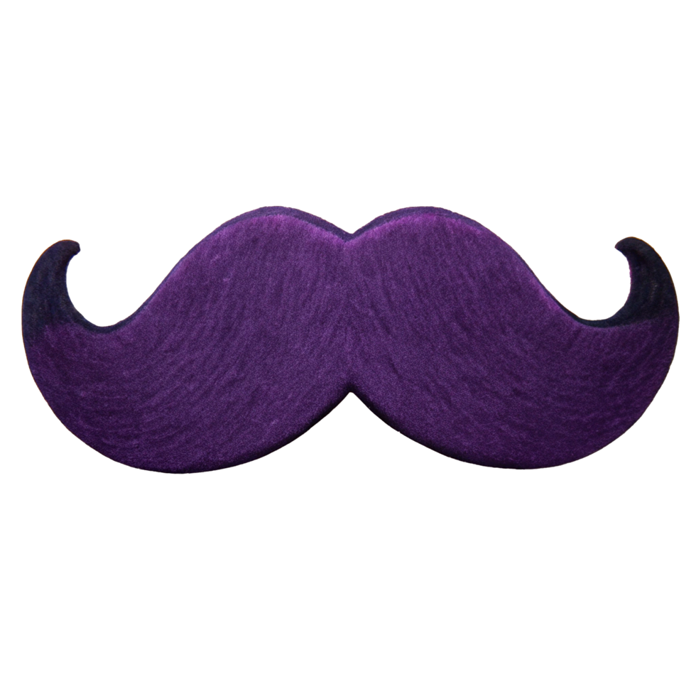 A Luxurious Purple Fake Mustache for Parties and Costumes png