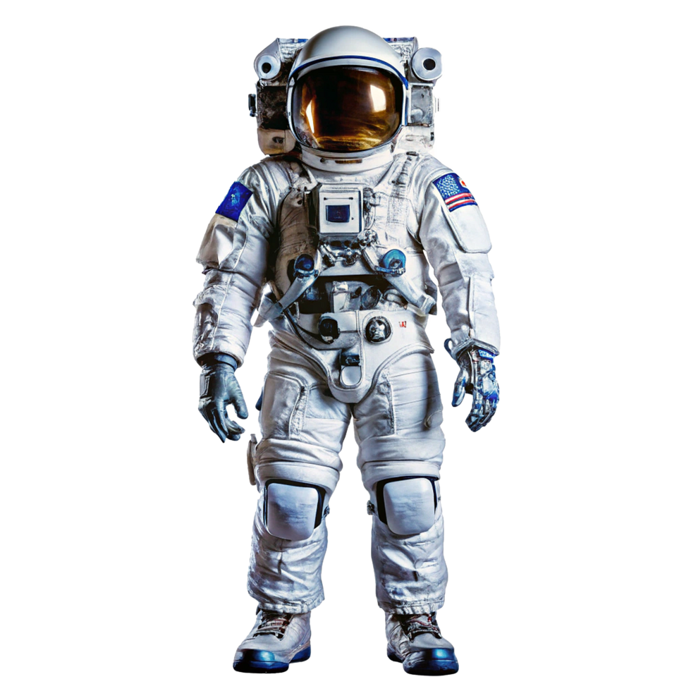 A Stunning Portrait of an Astronaut in a Modern Spacesuit png