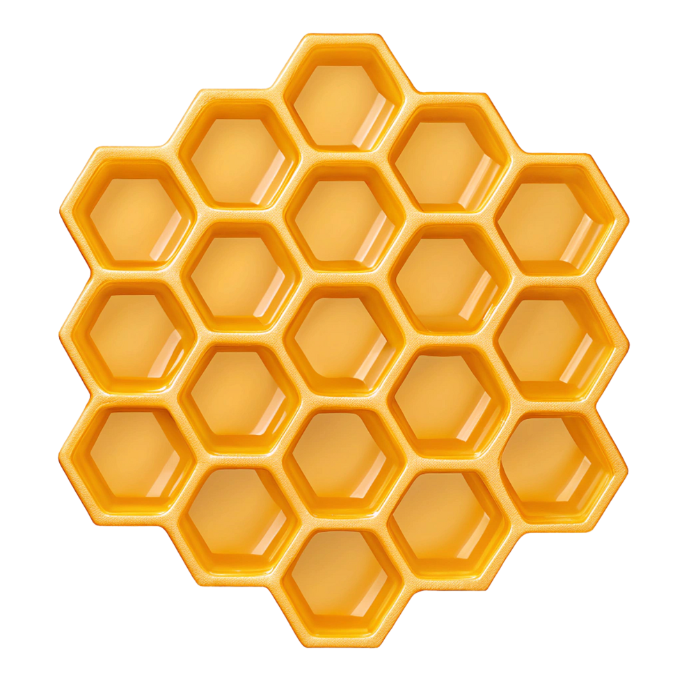 Honeycomb Pattern Golden Hexagons Filled with Sweet Honey png