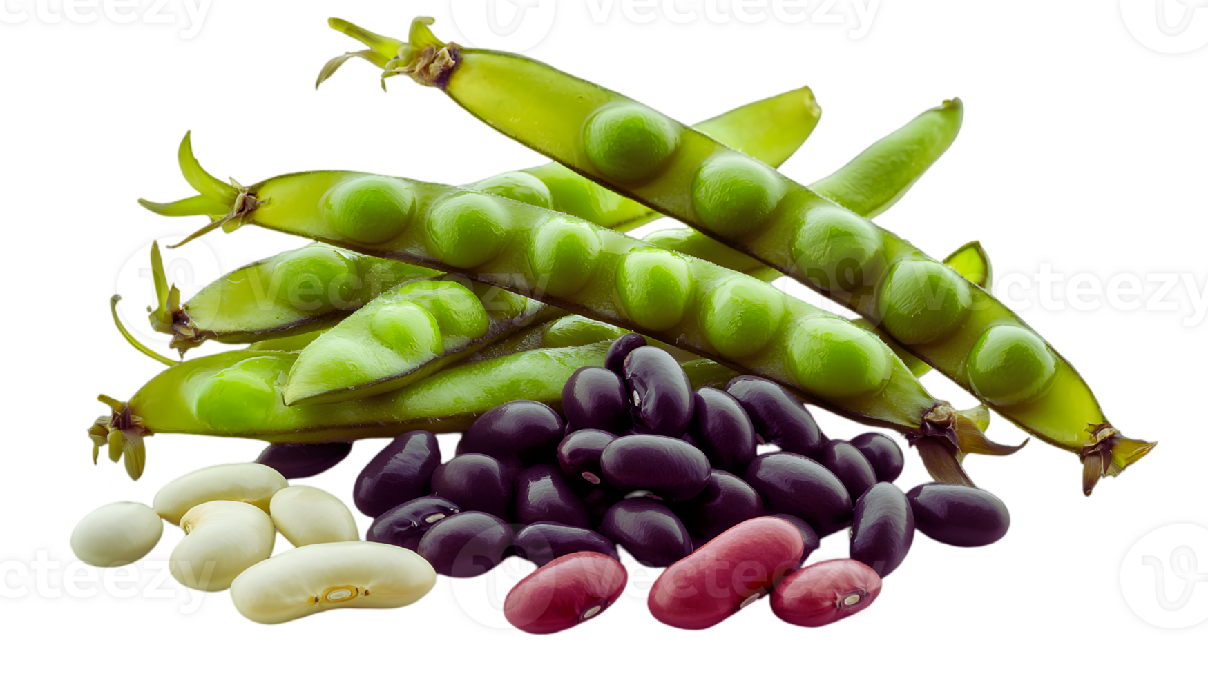 Assortment Of Beans And Green Peas png