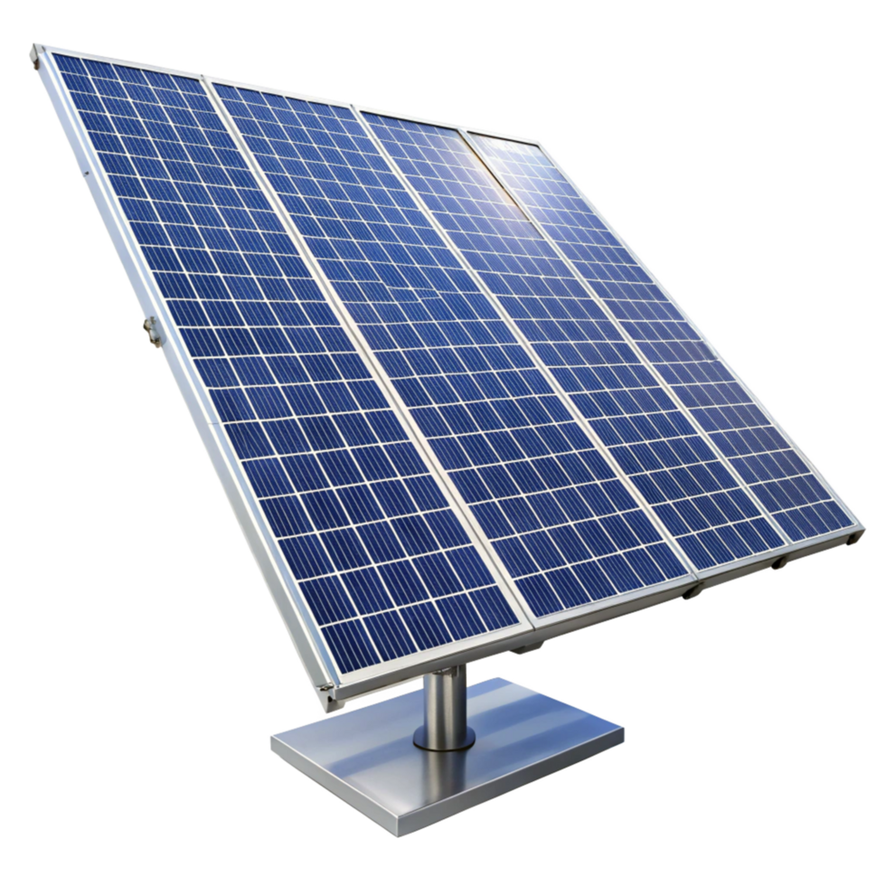Highefficiency solar panel array on adjustable mount for optimal sunlight capture png