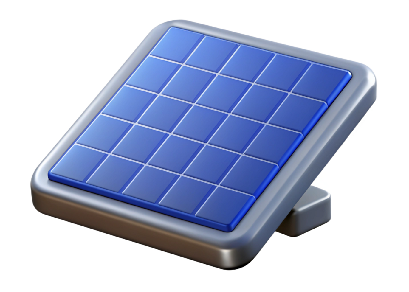 A 3D rendering of a small portable solar panel ideal for charging devices png