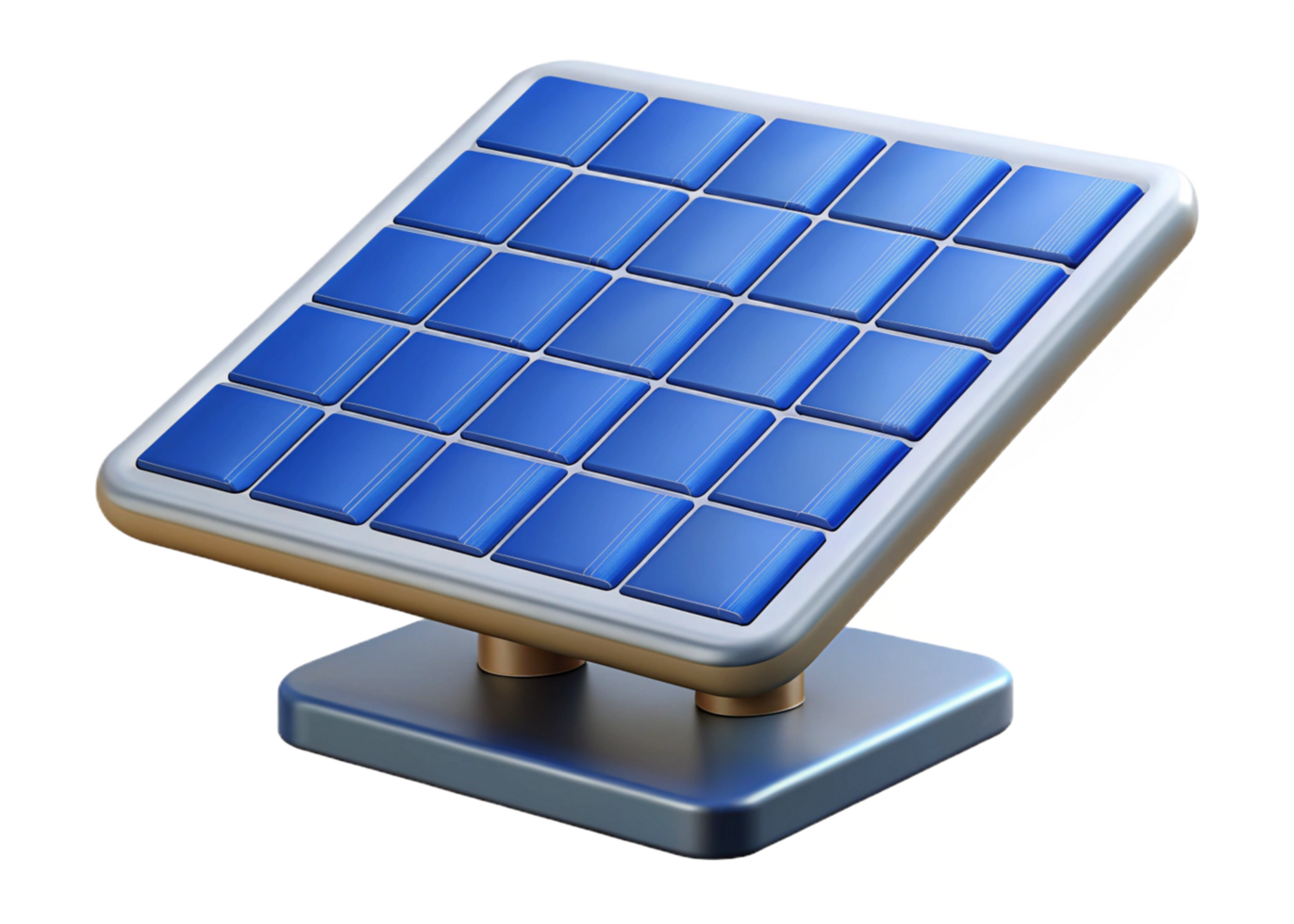 3D Render of a Small Portable Solar Panel for Alternative Energy png