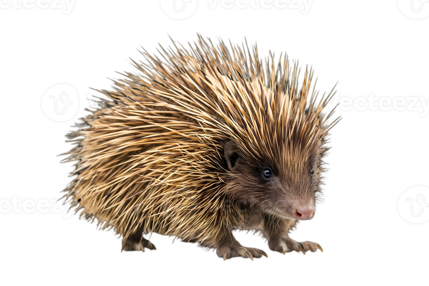 Close Up Portrait Of A Hedgehog with Transparent Background png