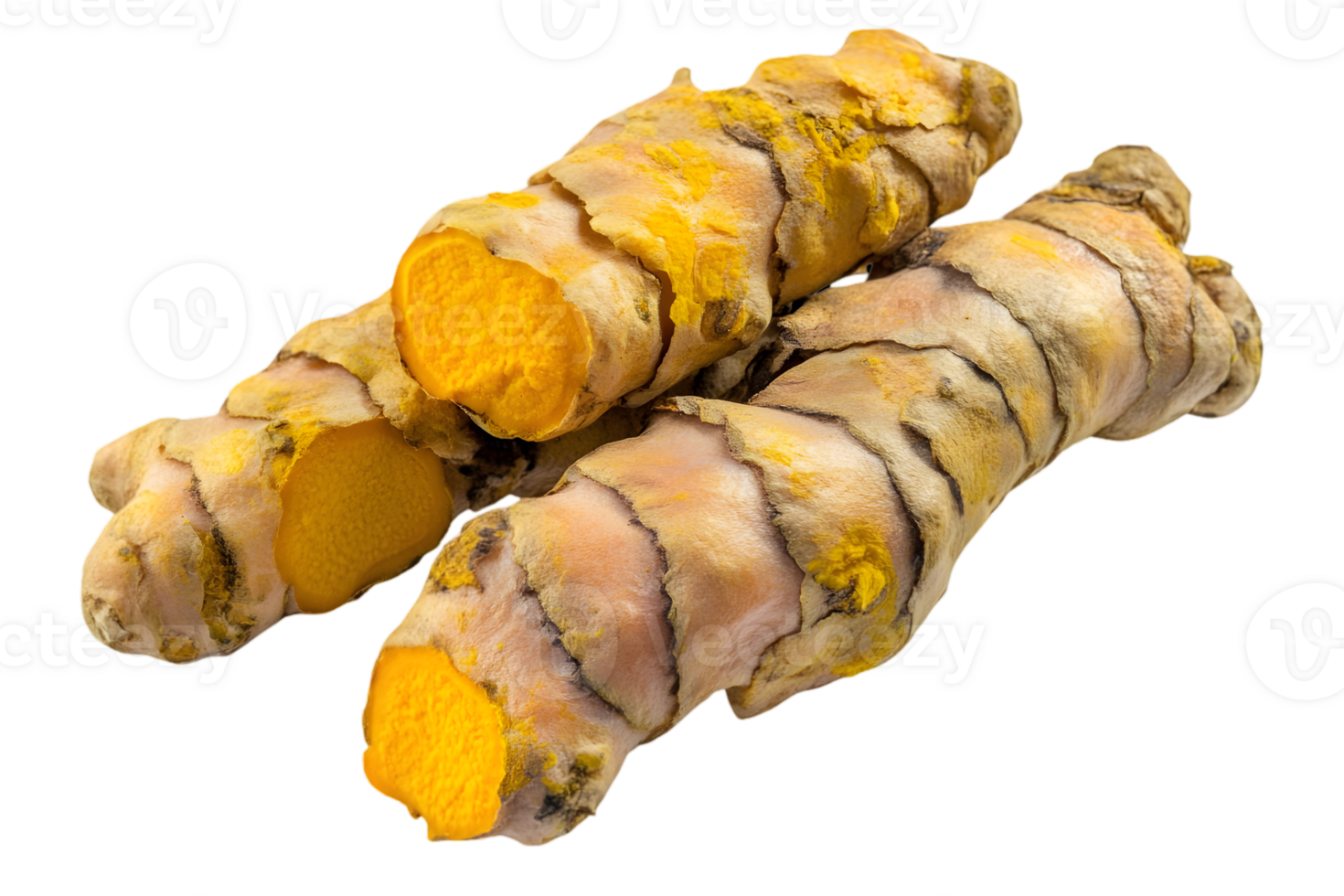 Close Up View Of Fresh Turmeric Roots png