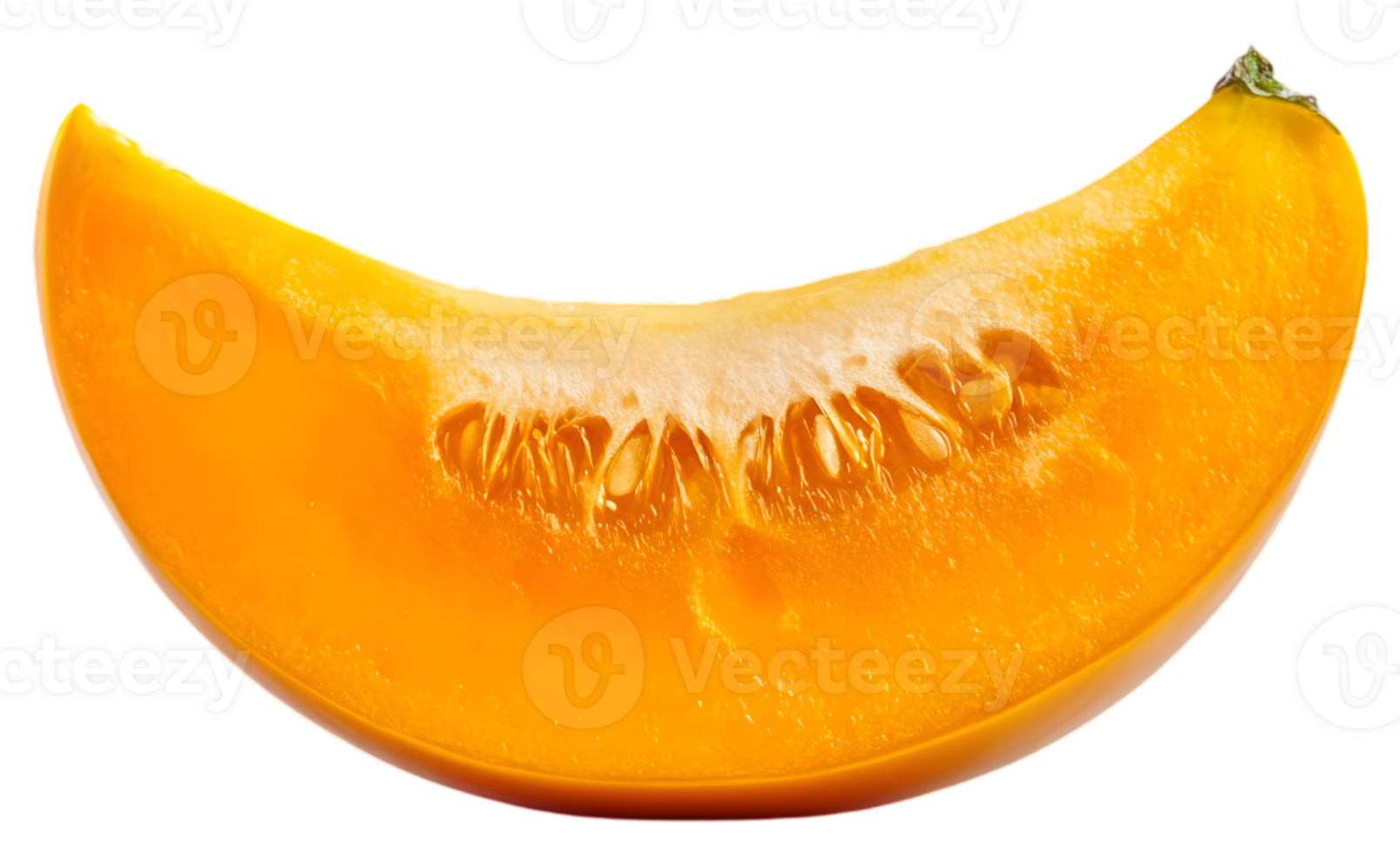 Closeup Of A Pumpkin Wedge Slice With Seeds png