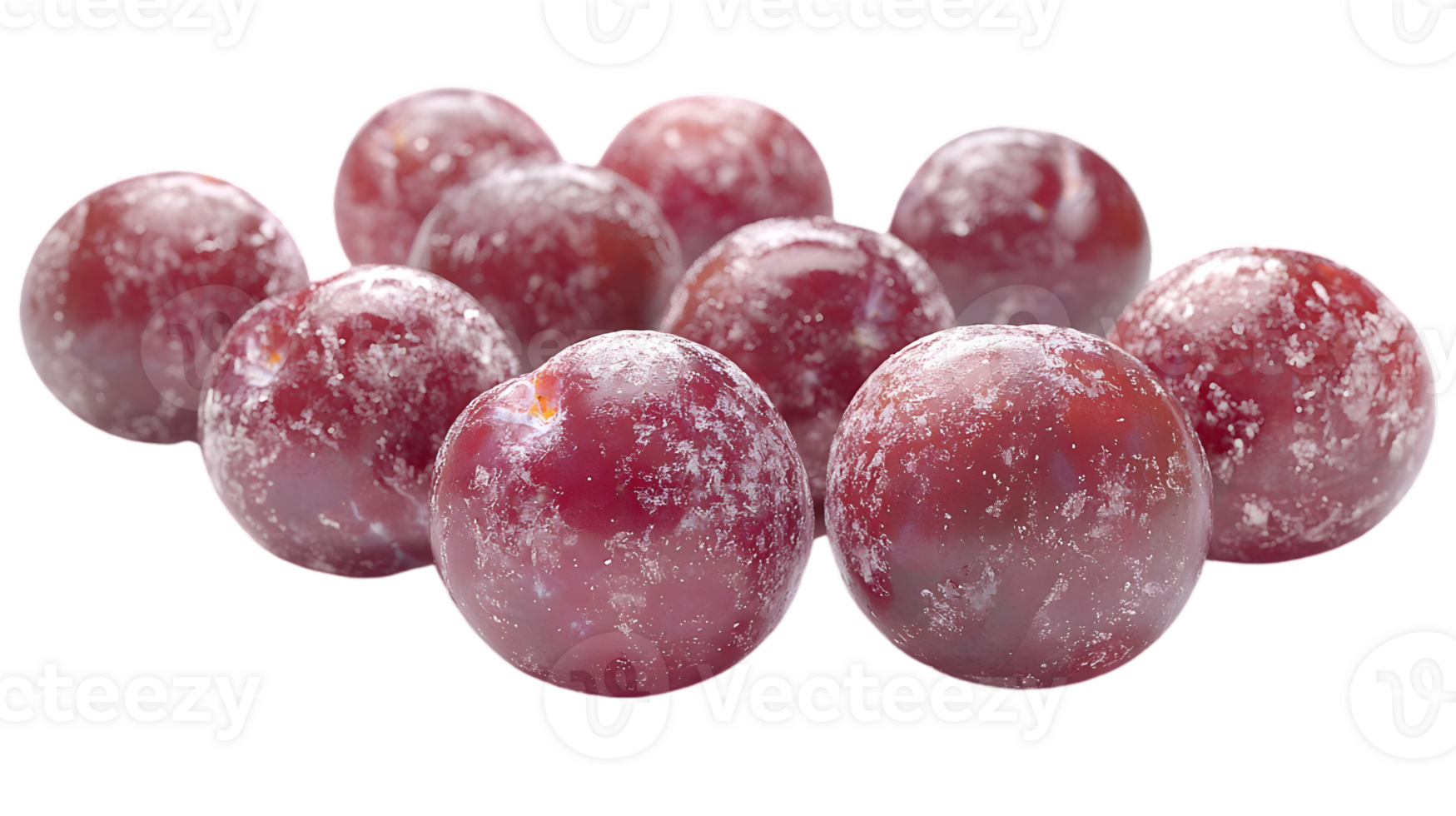 Cluster Of Frozen Red Plums png