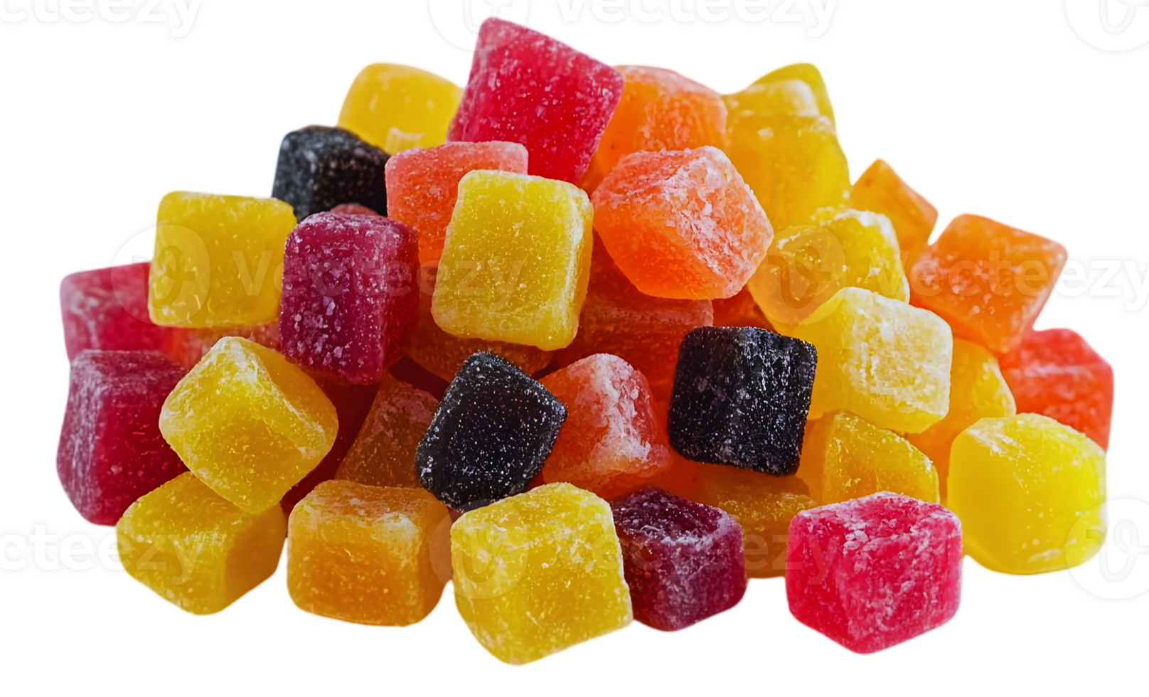 Colorful Assorted Jelly Cubes png