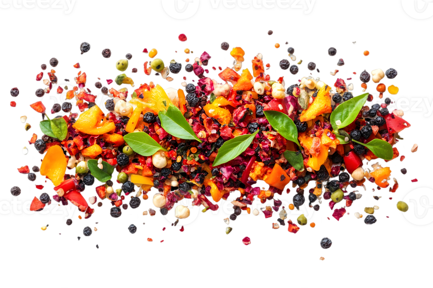 Colorful Fruit And Vegetable Salad Explosion png