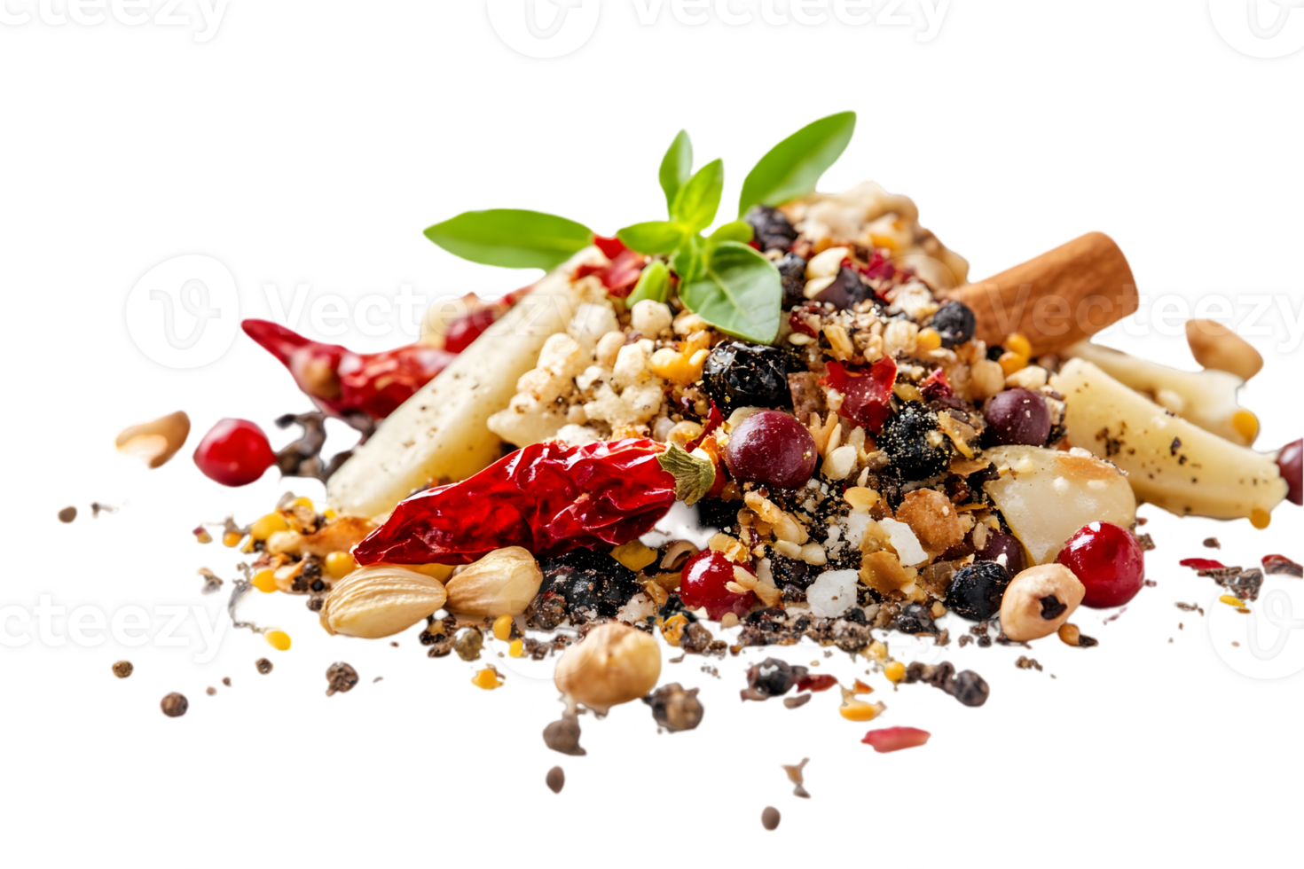 Colorful Spice Mix On Black Background png