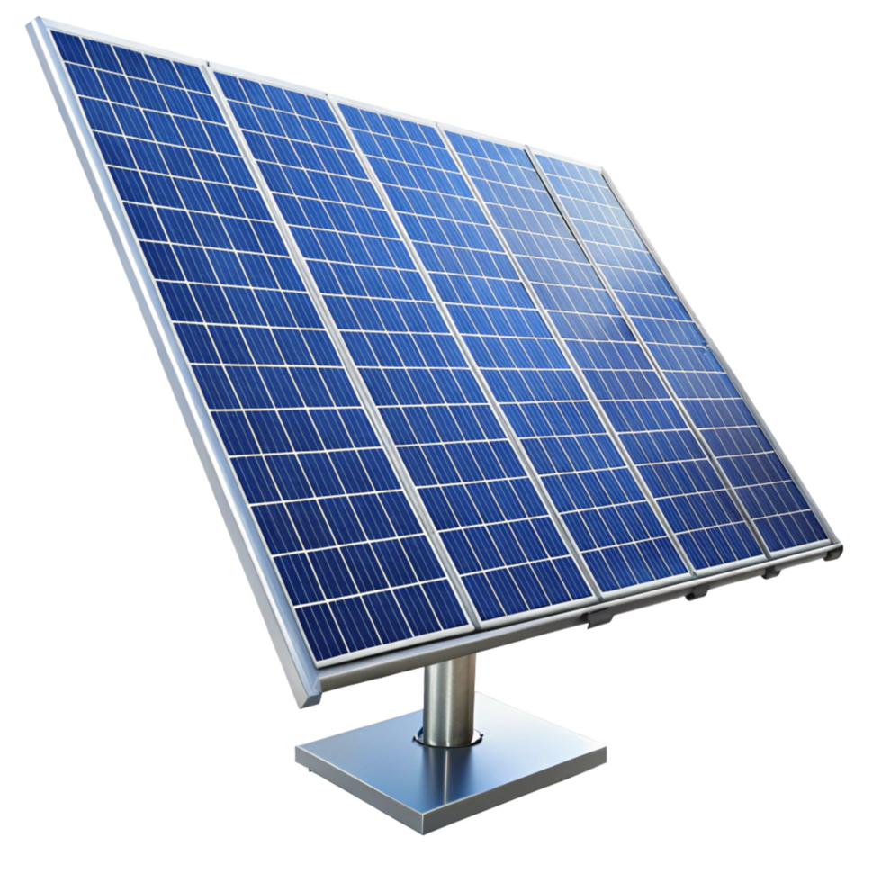 Ground Mounted Solar Panel Array for Renewable Energy Generation png