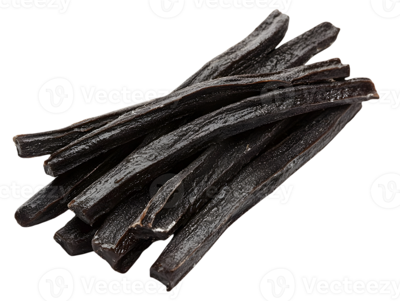 Dark Meat Strips On Black Background png