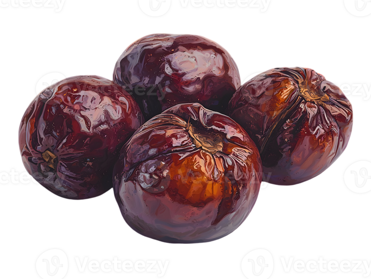Dried Red Dates Cluster On Dark Background png