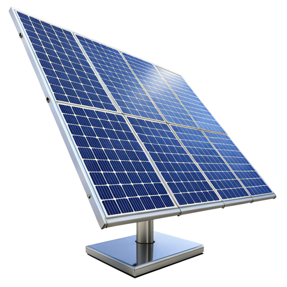 Highefficiency solar panel array on a adjustable metal stand for optimal sun exposure png